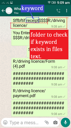 Searchforfilebyfiletextinfolder command, whatsapp cloud remote